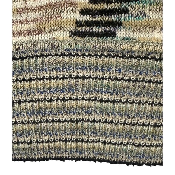 Jhane Barnes Mens Pullover Lightweight Sweater Abstract Cotton Flax Italy Size M - Picture 5 of 7